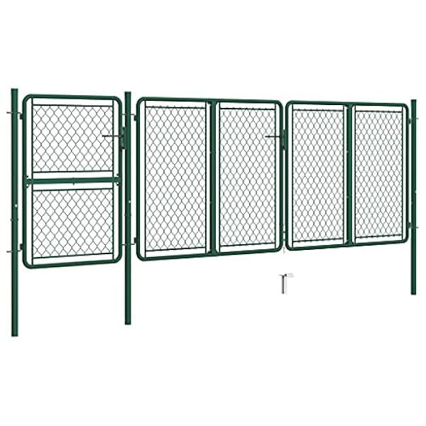 TOYOCC Meubelset Tuinpoort Staal 125x395 cm Groen